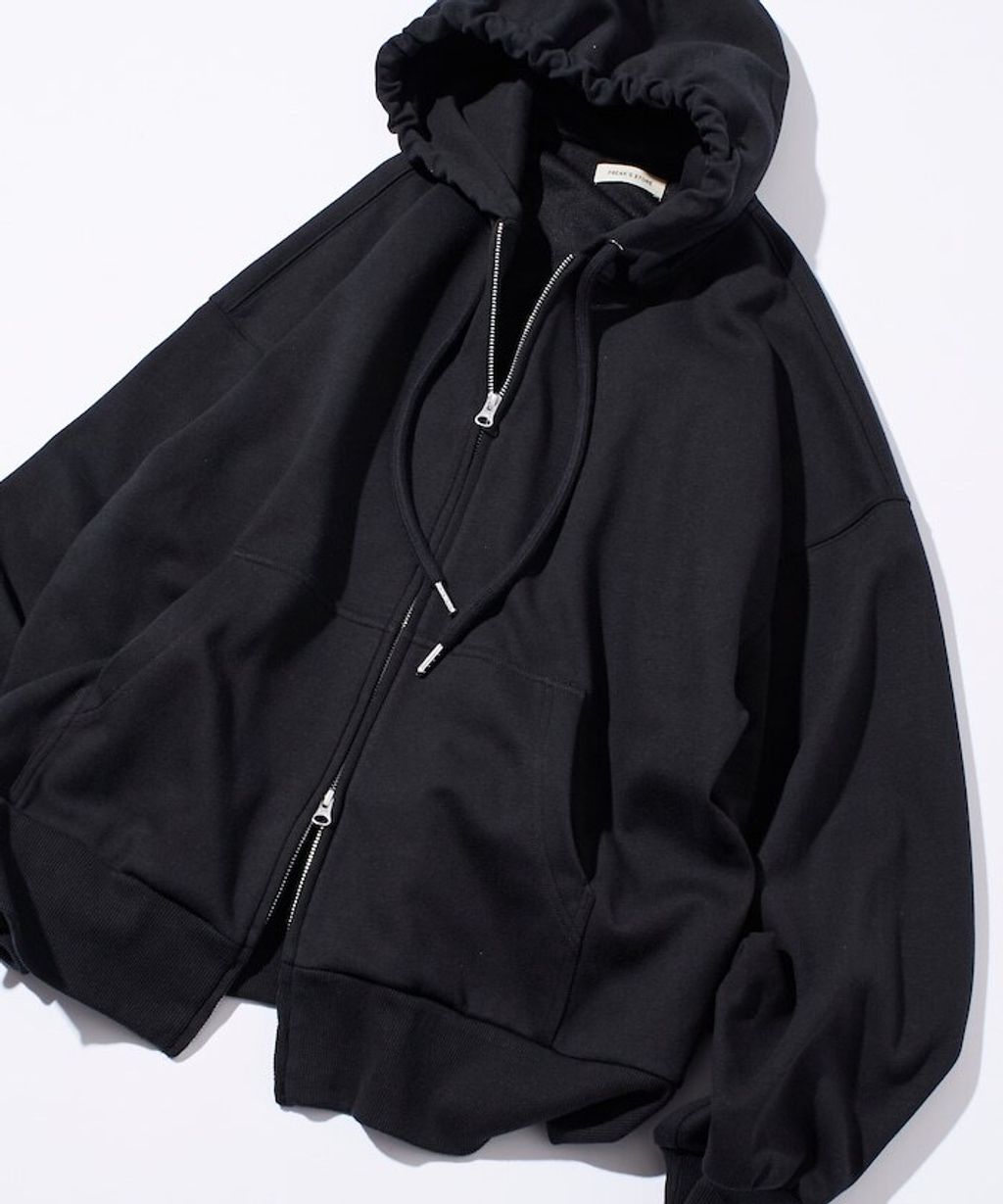 FREAKS STORE 寬鬆版型雙拉鍊連帽外套_8