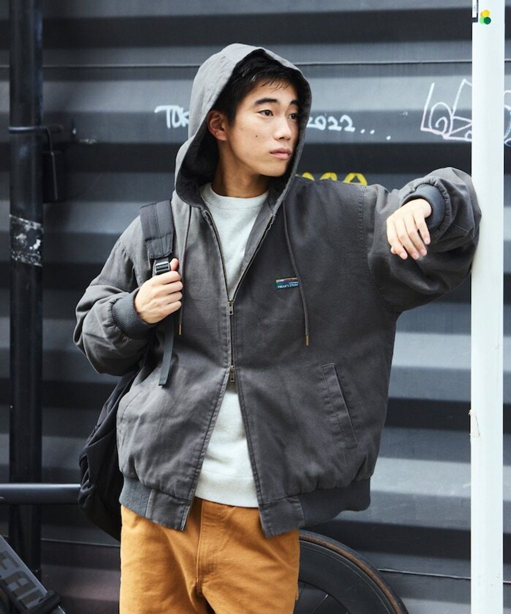 FREAKS STORE 寬版復古鴨絨工裝連帽外套_29