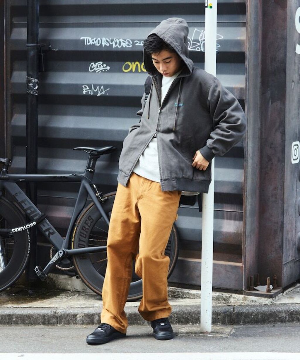 FREAKS STORE 寬版復古鴨絨工裝連帽外套_22