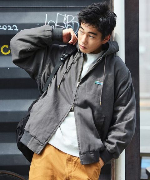 FREAKS STORE 寬版復古鴨絨工裝連帽外套_1