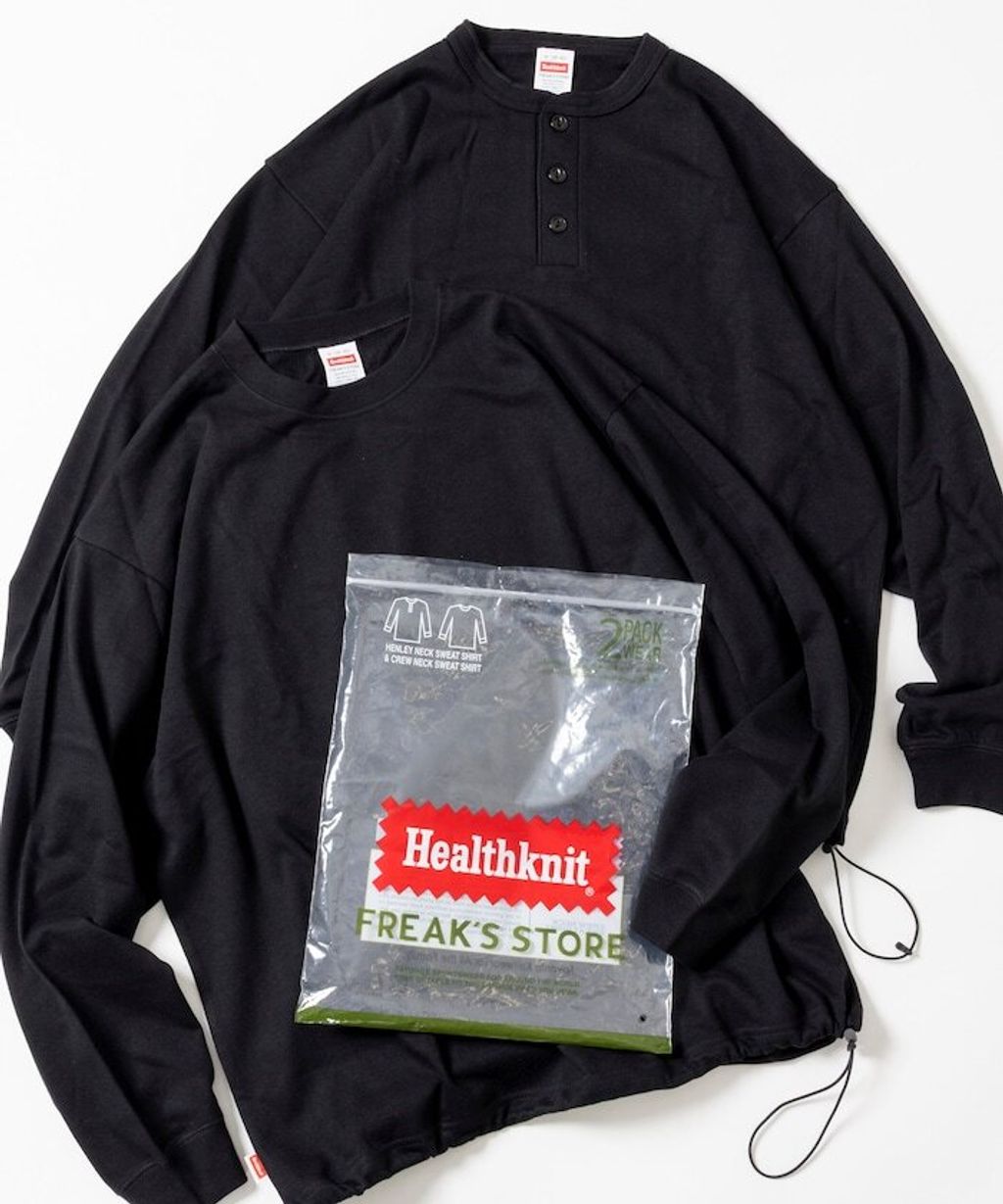 FREAKS STORE Healthknit 圓領及亨利領薄長袖上衣套組(一套2入)_3