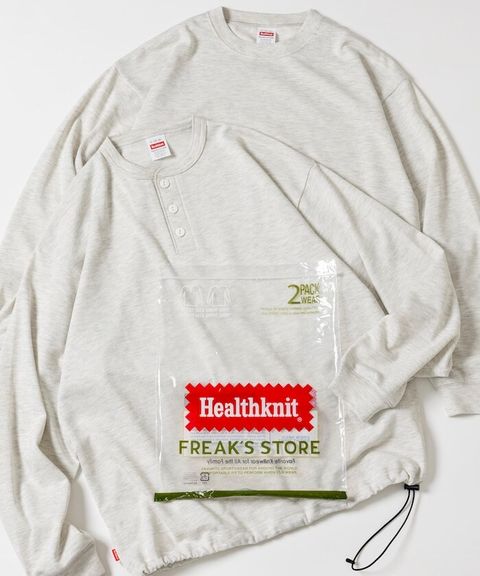 FREAKS STORE Healthknit 圓領及亨利領薄長袖上衣套組(一套2入)_1