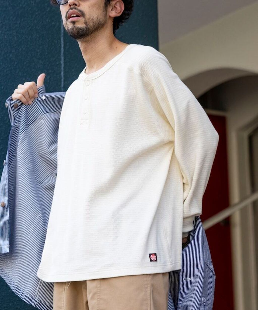 RED KAP x FREAKS STORE 網眼布亨利領長袖上衣_36