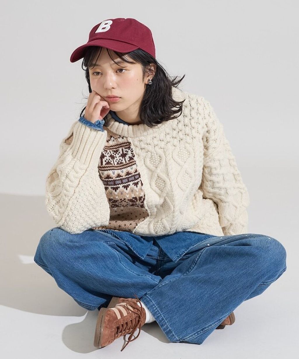 FREAKS STORE 拼接麻花古著感針織毛衣_6