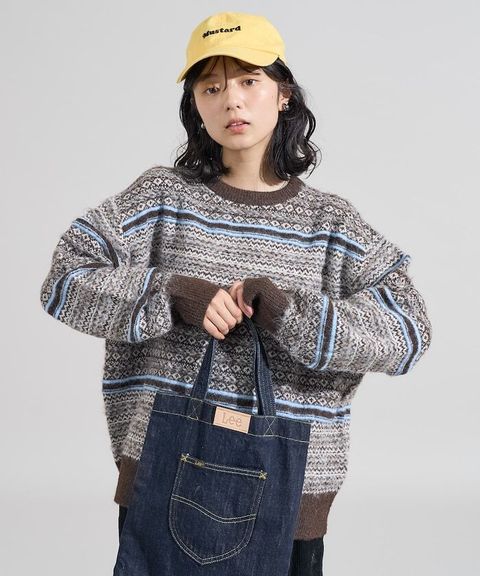 FREAKS STORE 多色拼接幾何針織毛衣_18