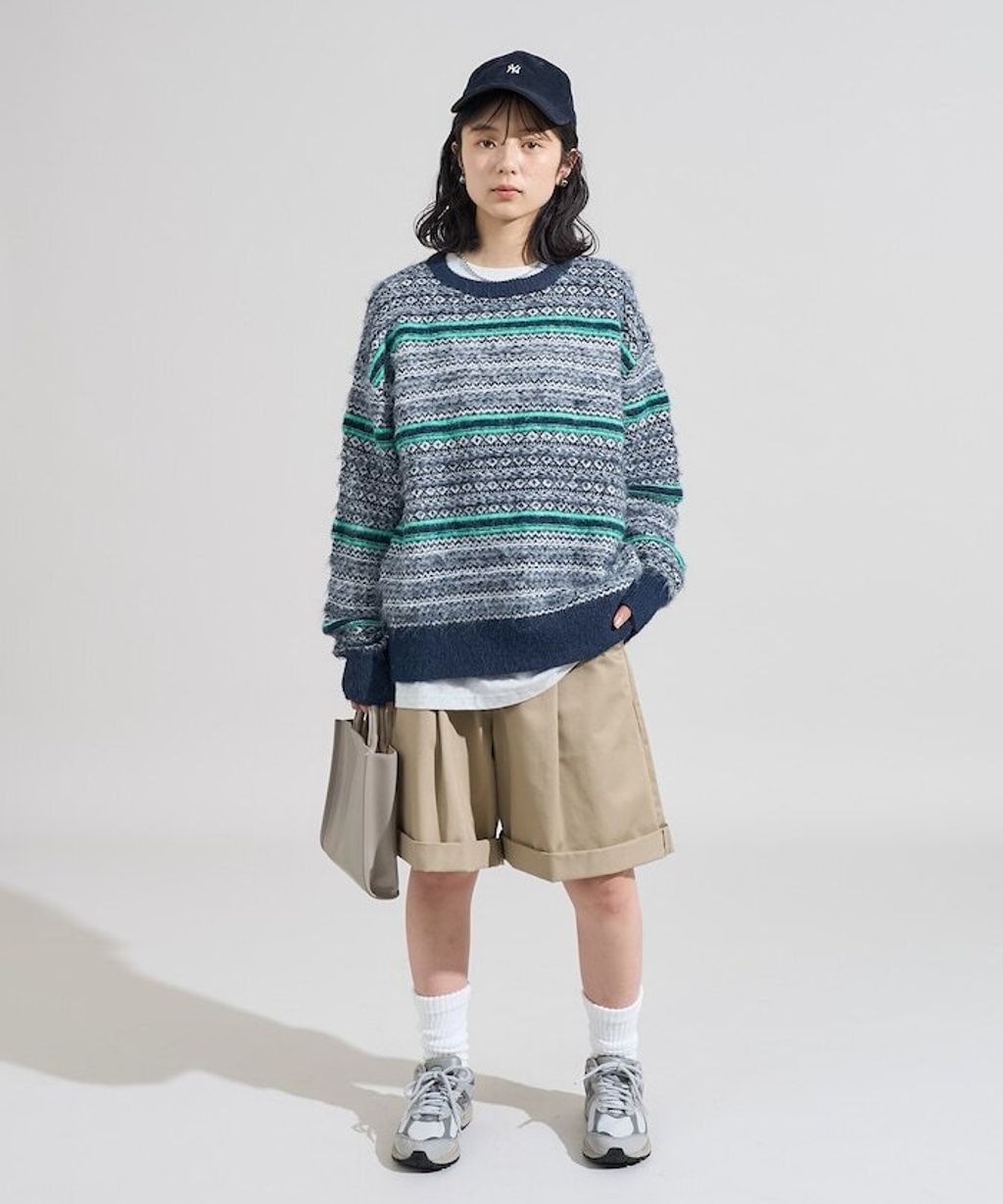 FREAKS STORE 多色拼接幾何針織毛衣_4