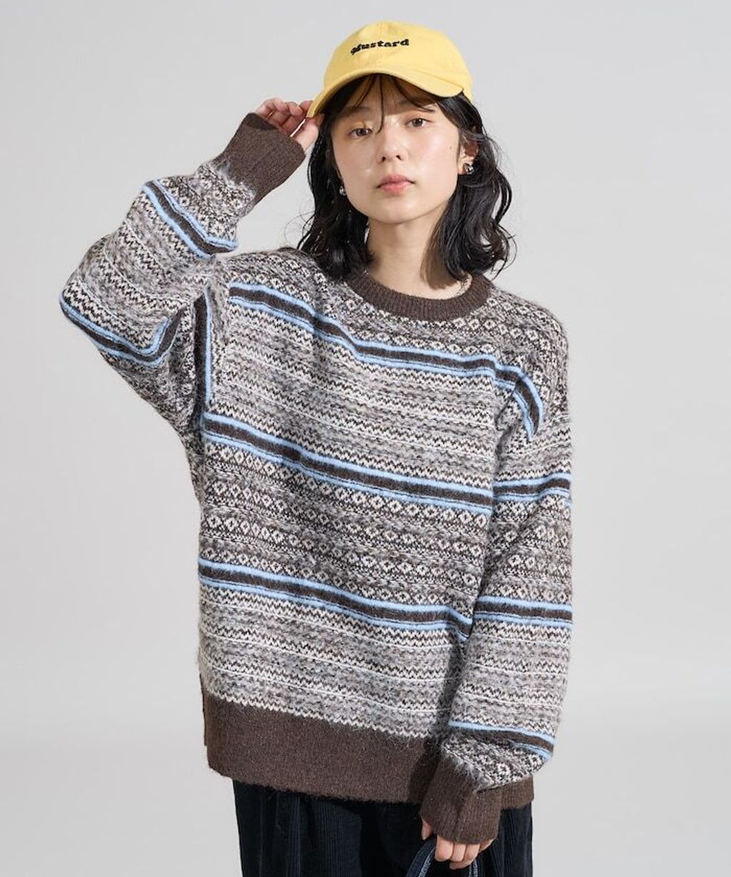 FREAKS STORE 多色拼接幾何針織毛衣_2