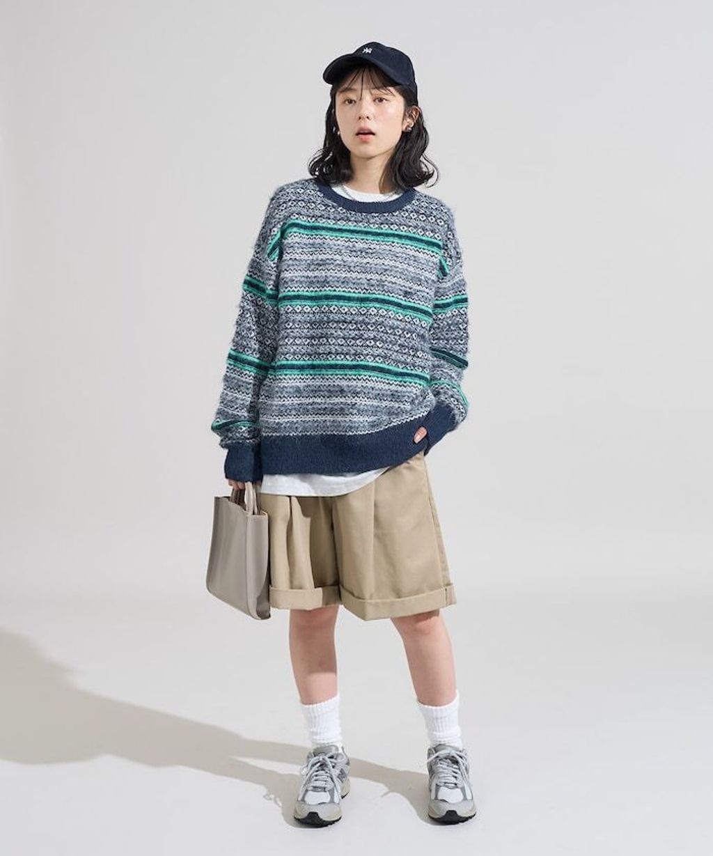FREAKS STORE 多色拼接幾何針織毛衣_5