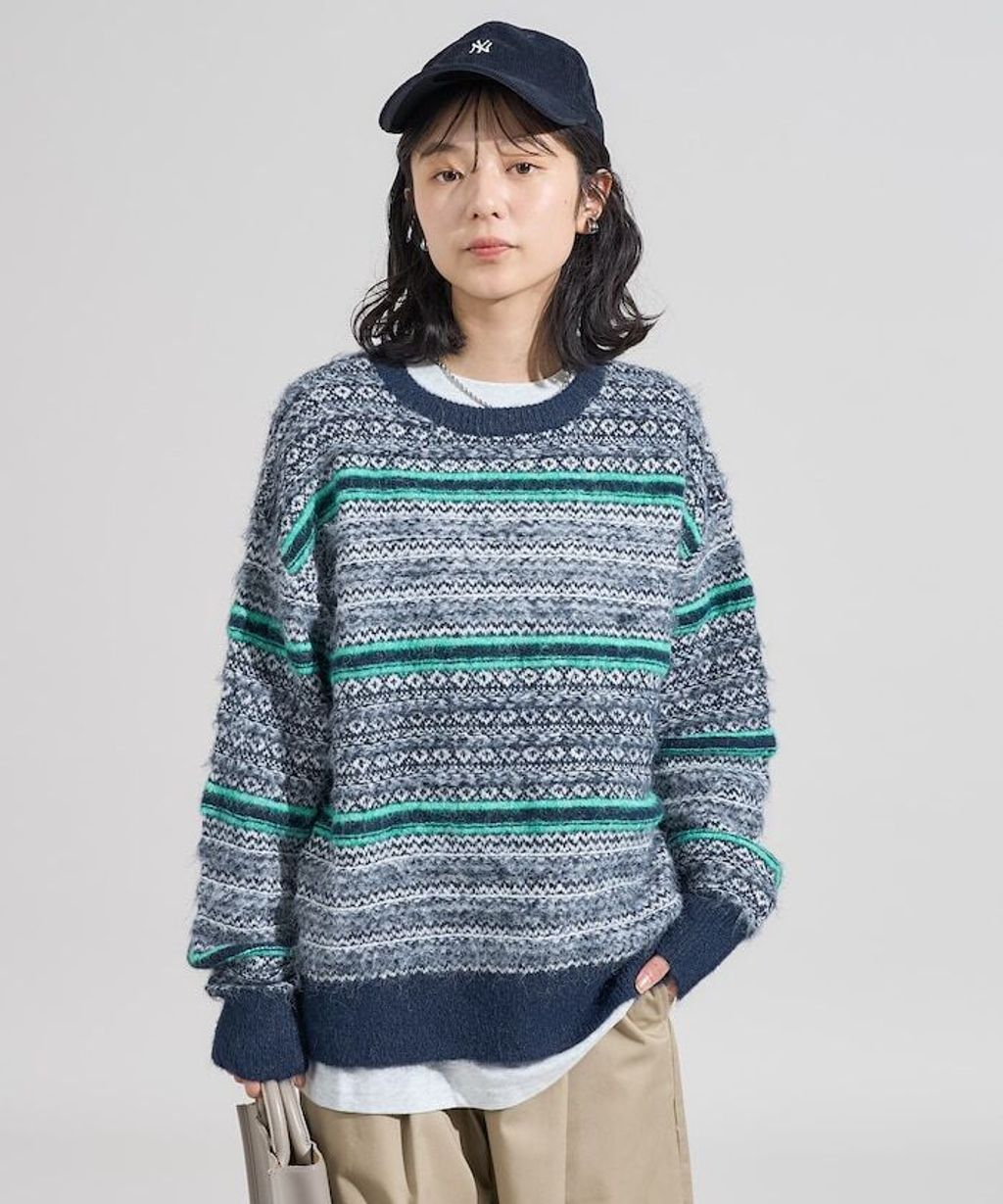 FREAKS STORE 多色拼接幾何針織毛衣_8