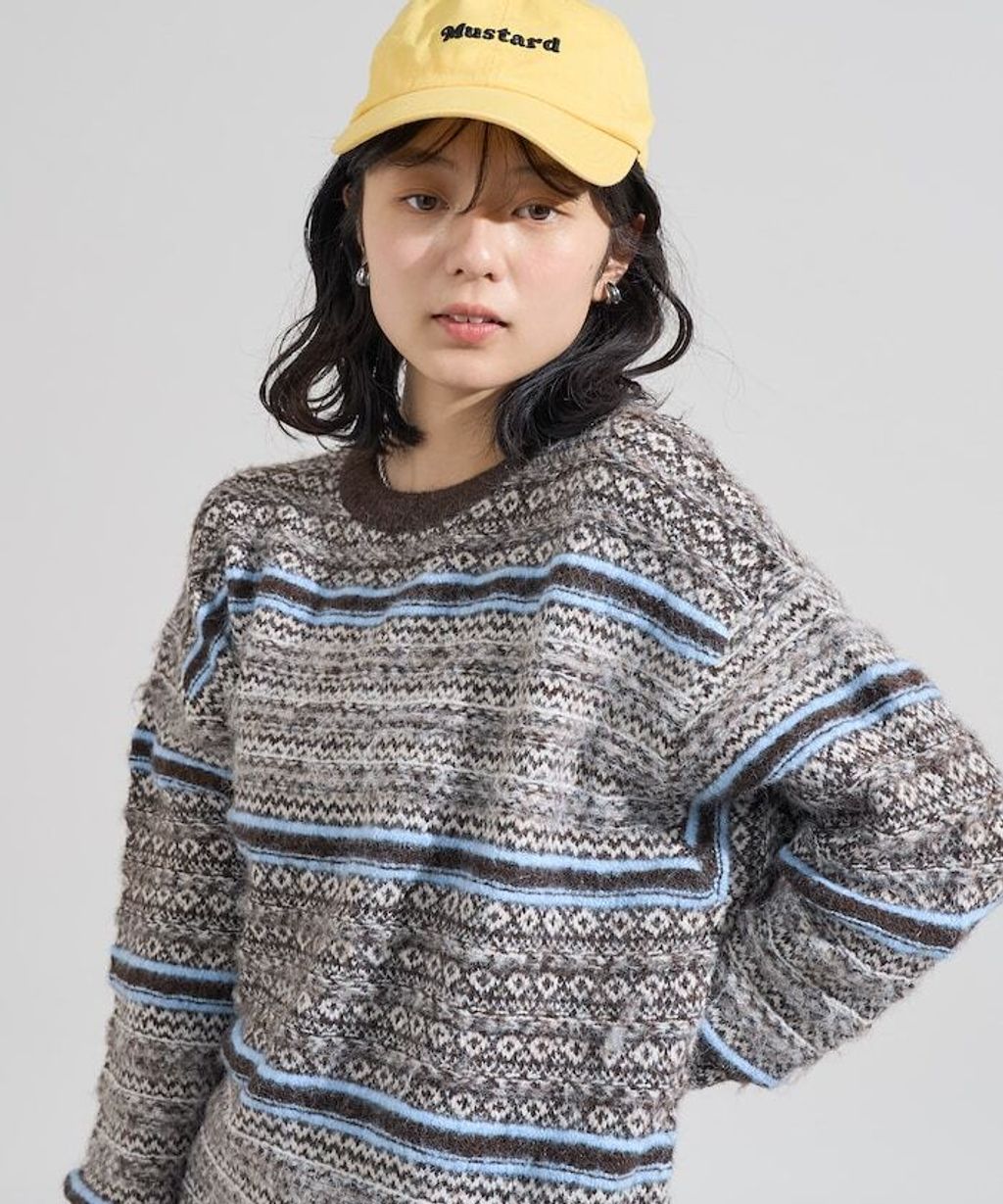 FREAKS STORE 多色拼接幾何針織毛衣_20
