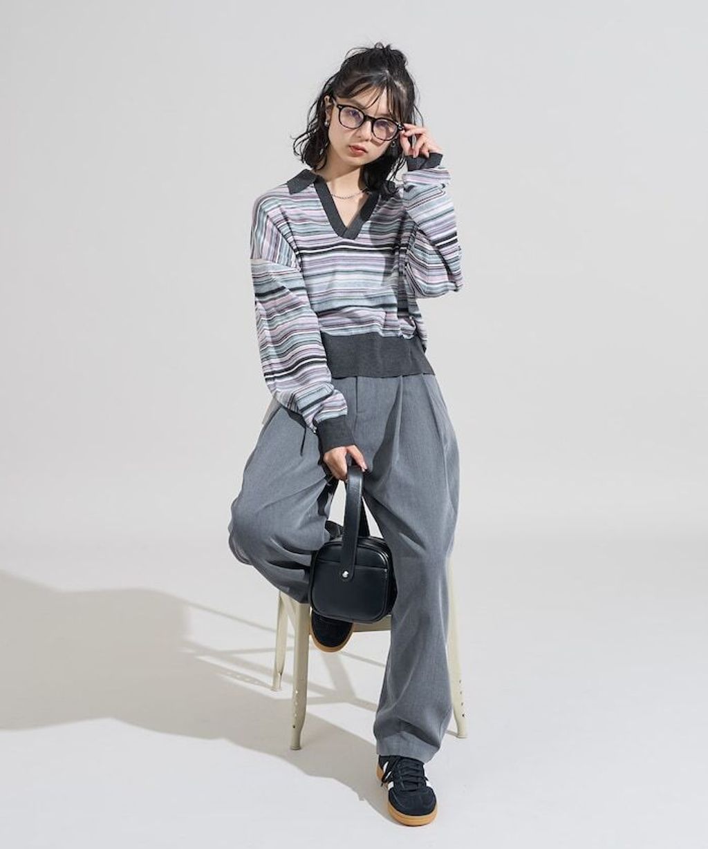FREAKS STORE 短版開襟POLO領薄針織上衣_22