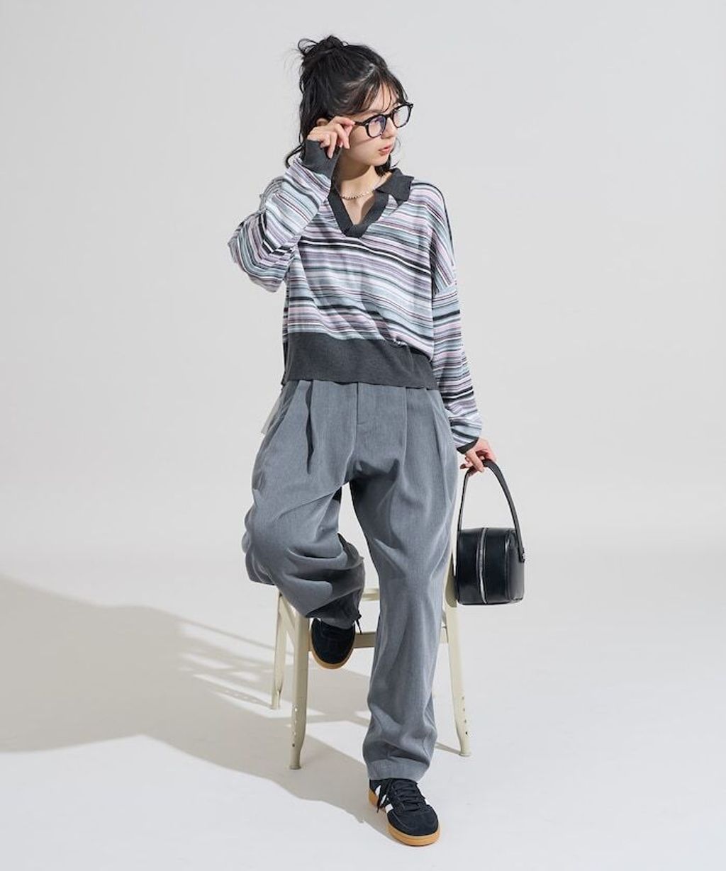 FREAKS STORE 短版開襟POLO領薄針織上衣_21