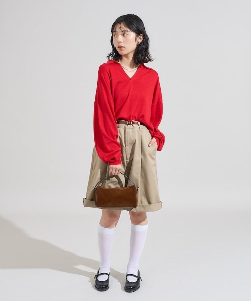 FREAKS STORE 短版開襟POLO領薄針織上衣_10
