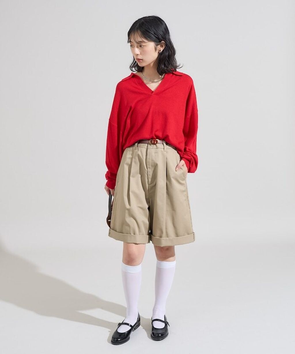 FREAKS STORE 短版開襟POLO領薄針織上衣_11