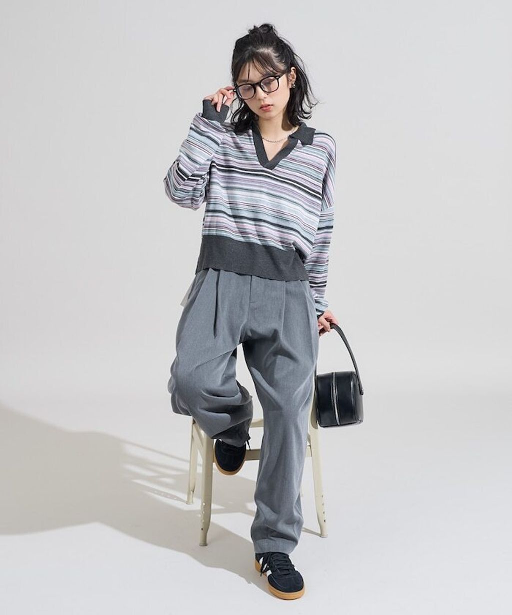 FREAKS STORE 短版開襟POLO領薄針織上衣_20
