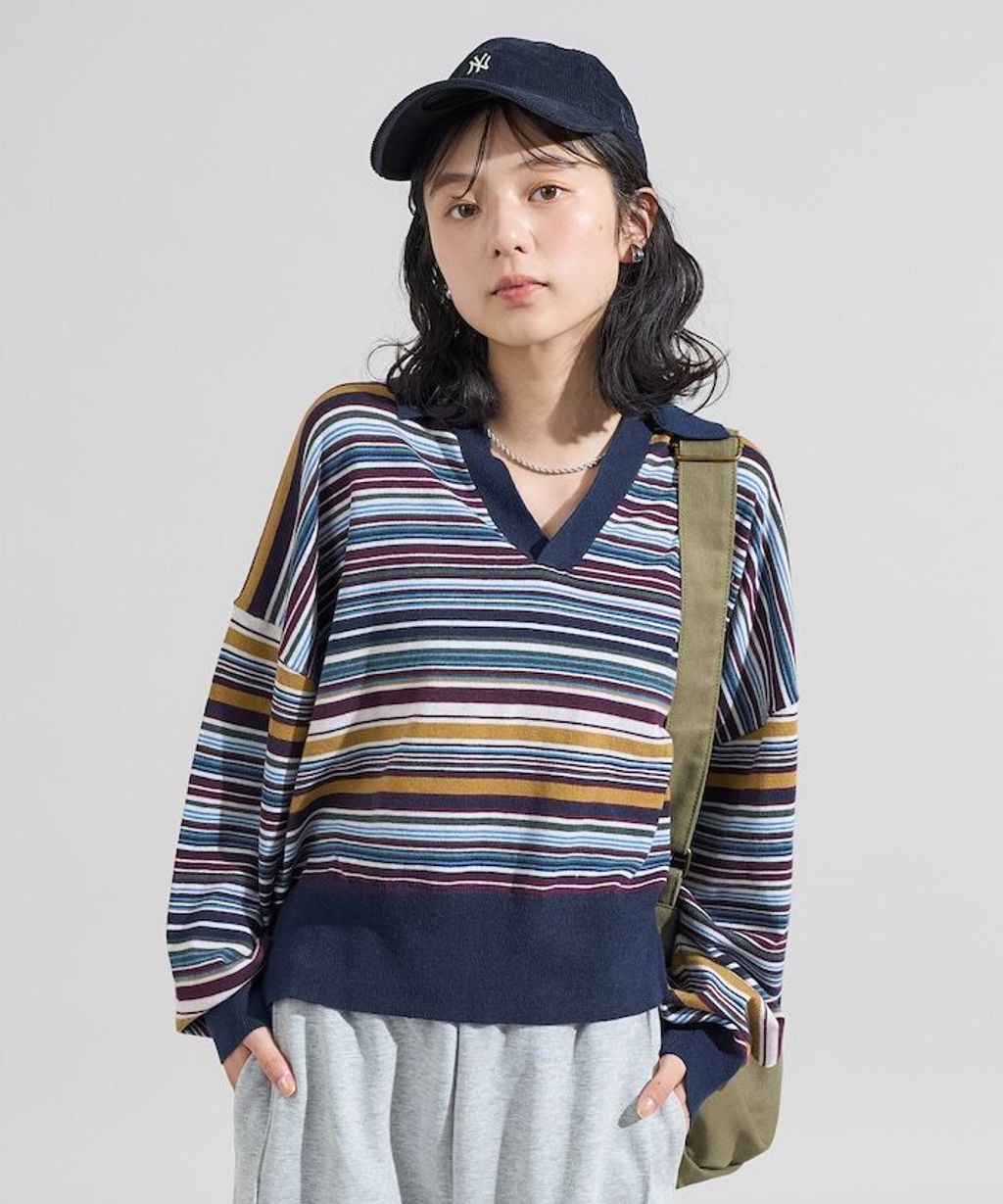 FREAKS STORE 短版開襟POLO領薄針織上衣_32