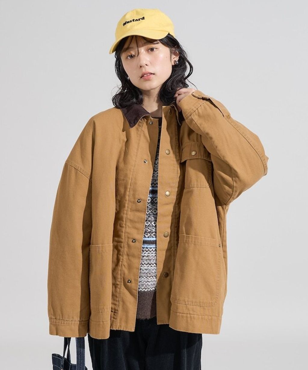 FREAKS STORE 燈芯絨領古著感工裝外套_3