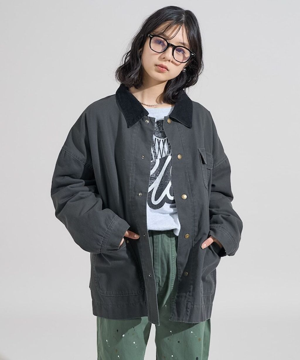 FREAKS STORE 燈芯絨領古著感工裝外套_18