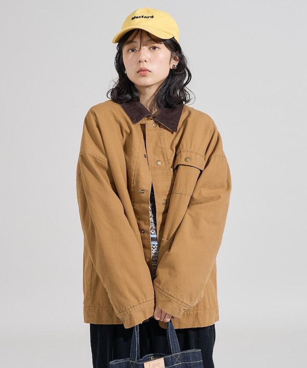 FREAKS STORE 燈芯絨領古著感工裝外套_7
