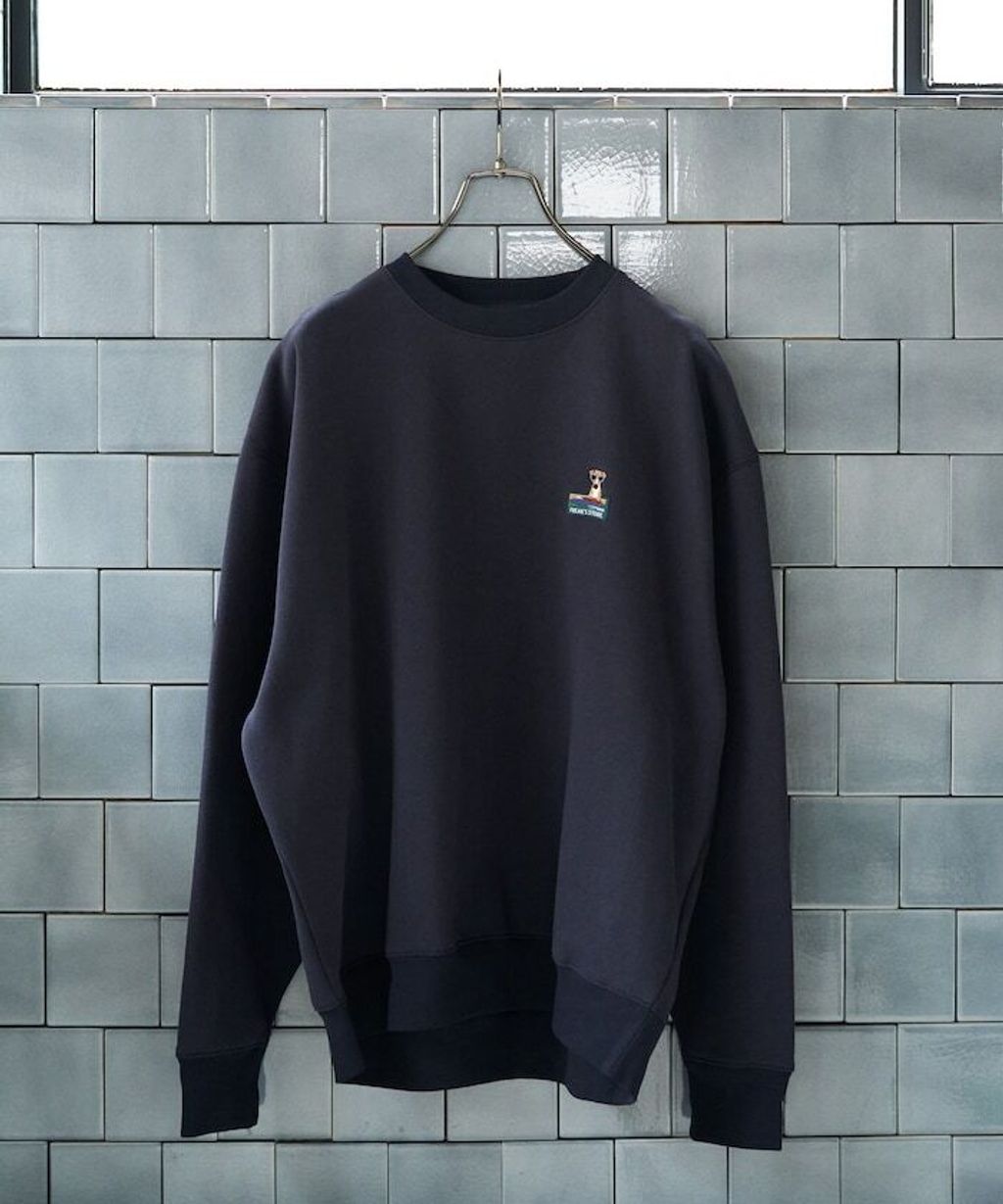 FREAKS STORE 動物刺繡logo定番素色刷毛大學T_26