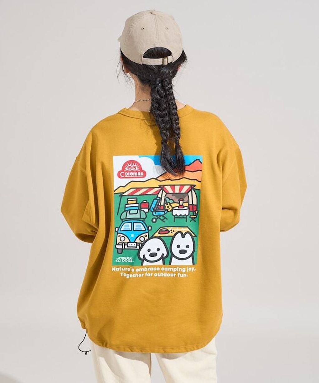 Coleman×matsui×FREAKS STORE Camping Joy下擺抽繩大學T_9
