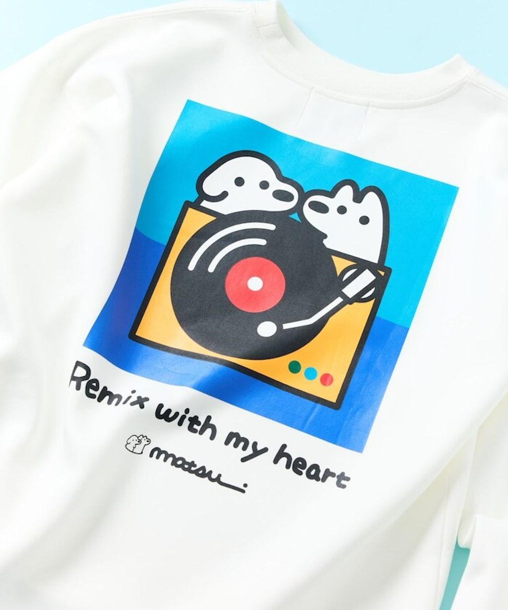 matsui×FREAKS STORE 黑膠唱片下擺抽繩刷毛大學T_18