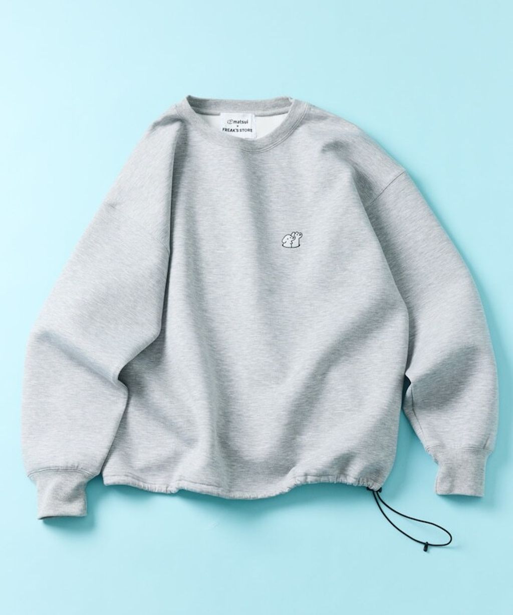 matsui×FREAKS STORE 黑膠唱片下擺抽繩刷毛大學T_4