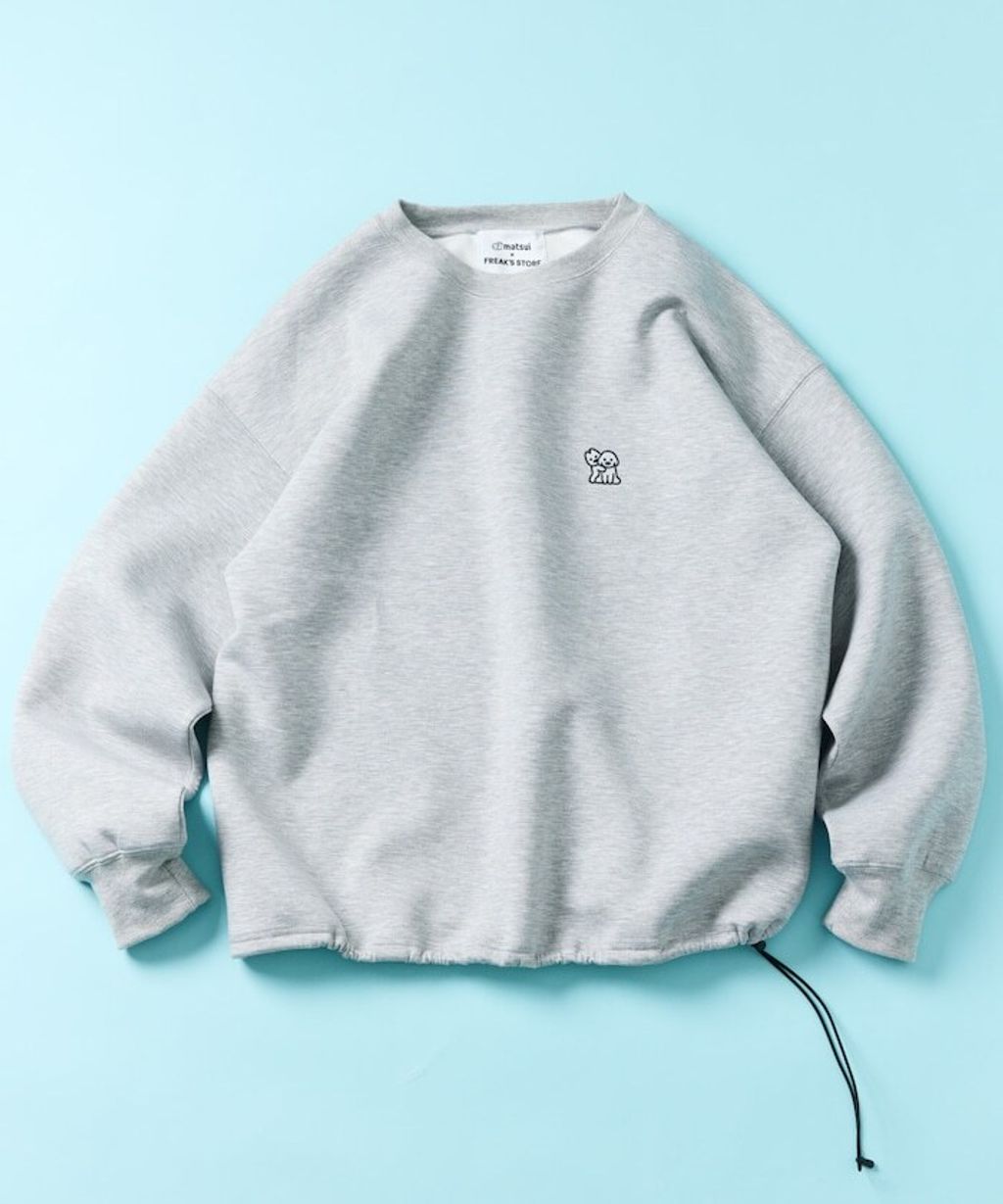 matsui×FREAKS STORE  警告狗狗下擺抽繩刷毛大學T_4