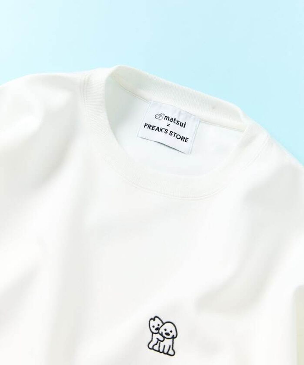 matsui×FREAKS STORE  躺平狗狗下擺抽繩刷毛大學T_8
