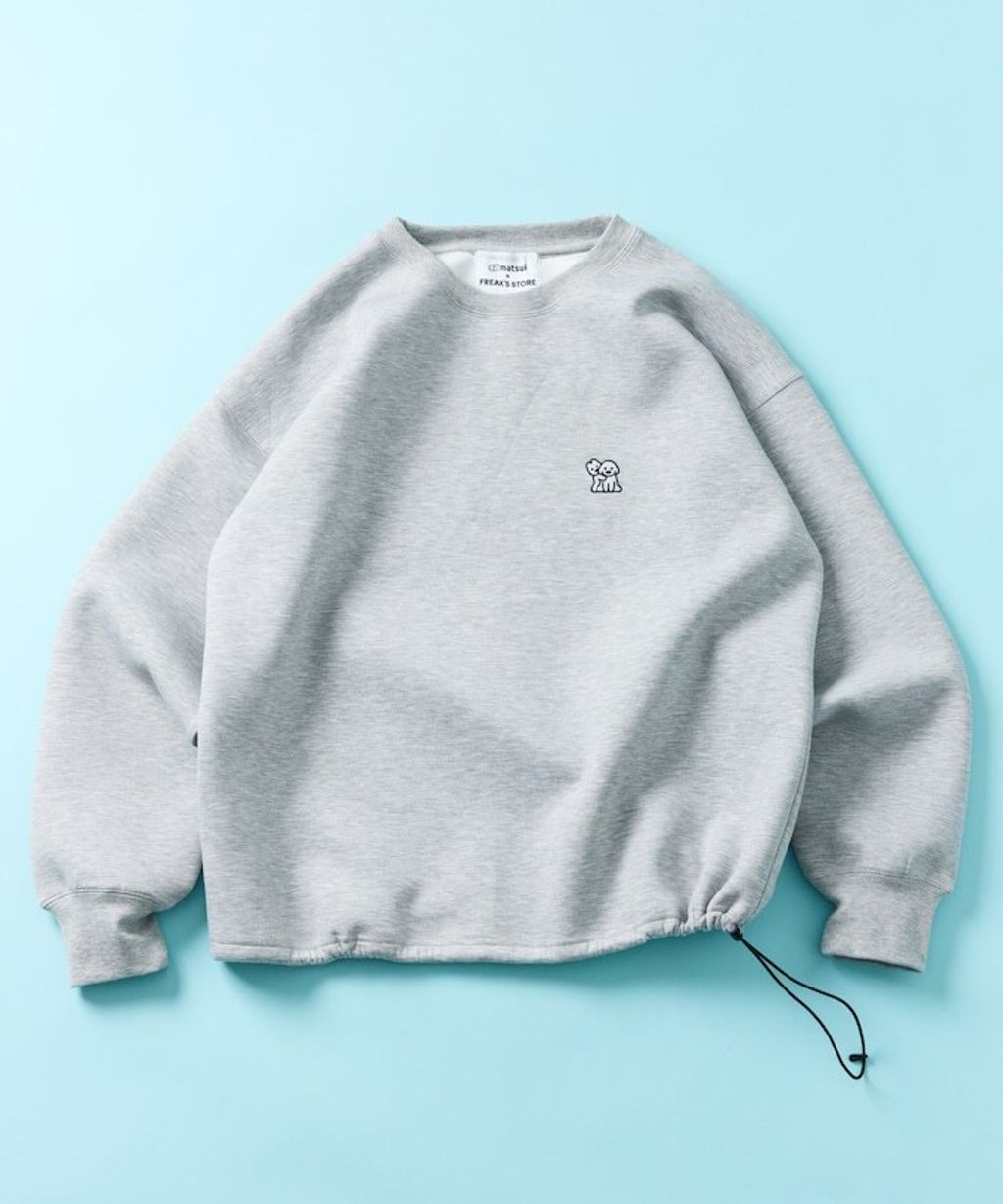 matsui×FREAKS STORE  躺平狗狗下擺抽繩刷毛大學T_4