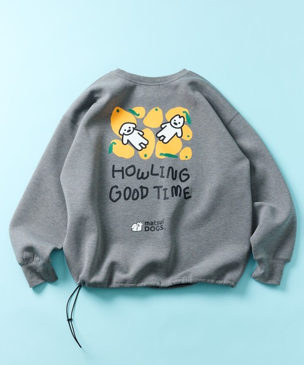 matsui×FREAKS STORE  躺平狗狗下擺抽繩刷毛大學T_20