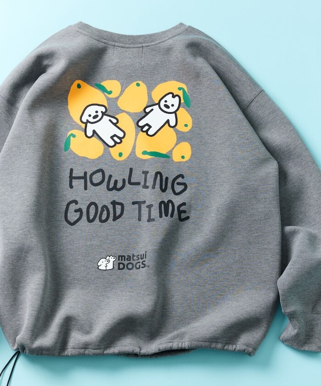 matsui×FREAKS STORE  躺平狗狗下擺抽繩刷毛大學T_21