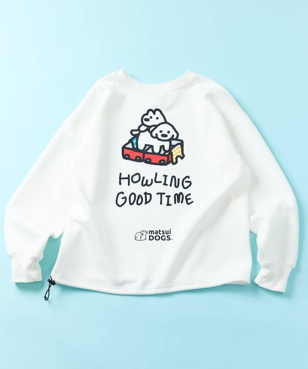 matsui×FREAKS STORE  旅行狗狗下擺抽繩刷毛大學T_15