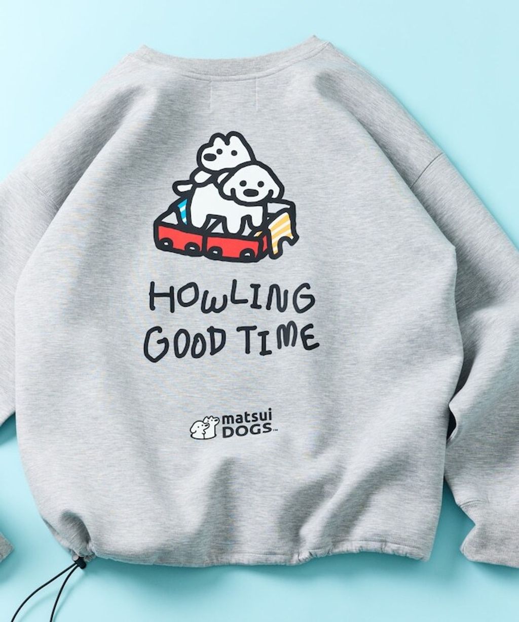 matsui×FREAKS STORE  旅行狗狗下擺抽繩刷毛大學T_6