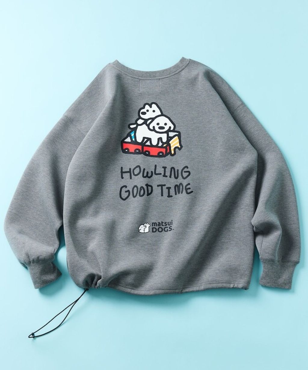 matsui×FREAKS STORE  旅行狗狗下擺抽繩刷毛大學T_19