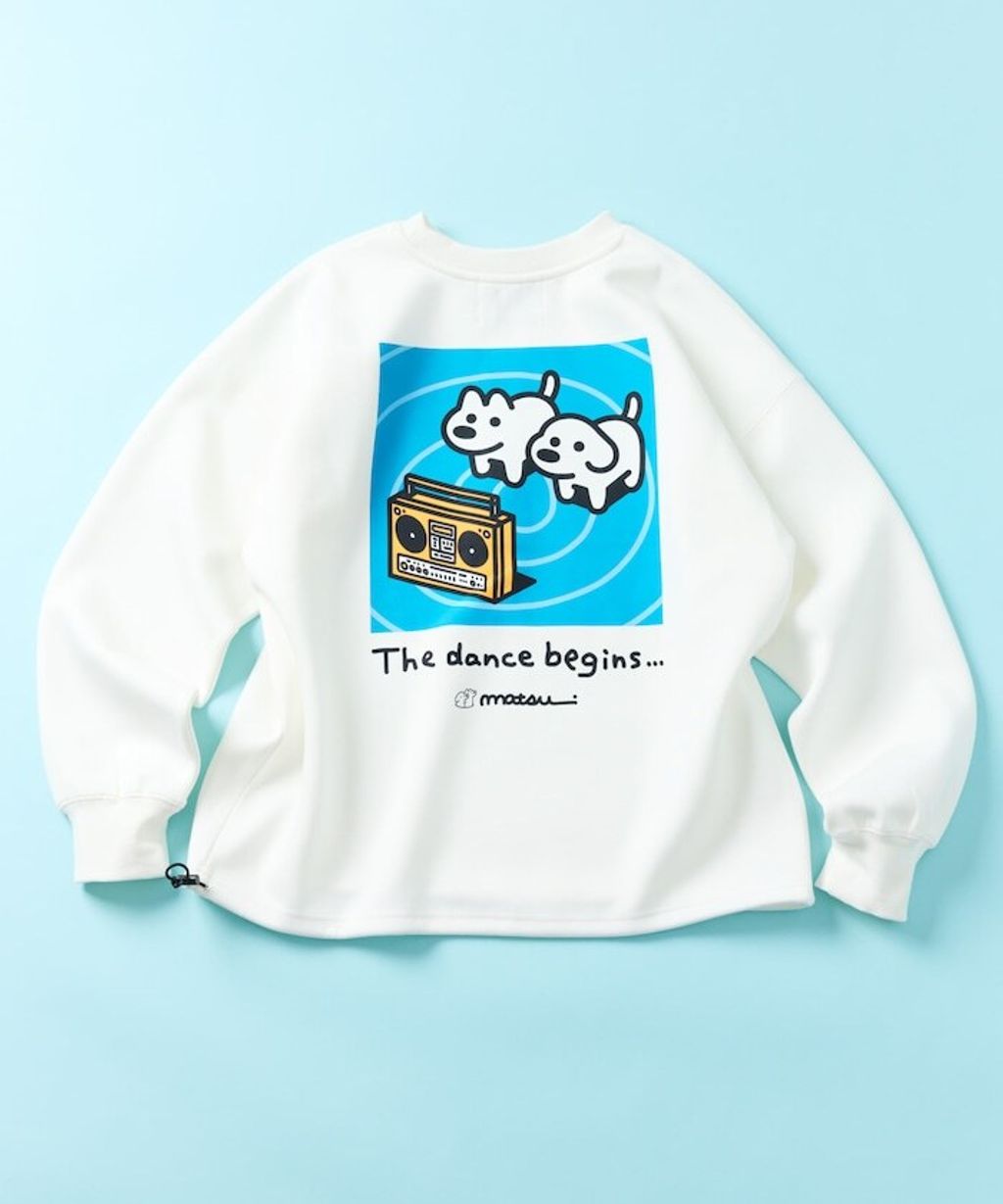 matsui×FREAKS STORE 跳舞狗狗下擺抽繩刷毛大學T_16