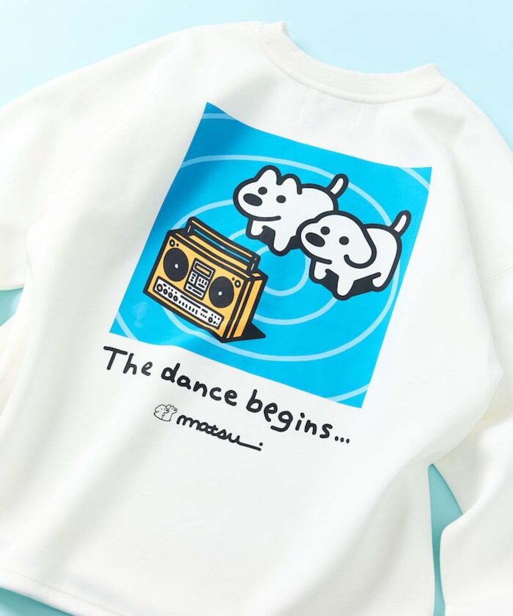 matsui×FREAKS STORE 跳舞狗狗下擺抽繩刷毛大學T_18