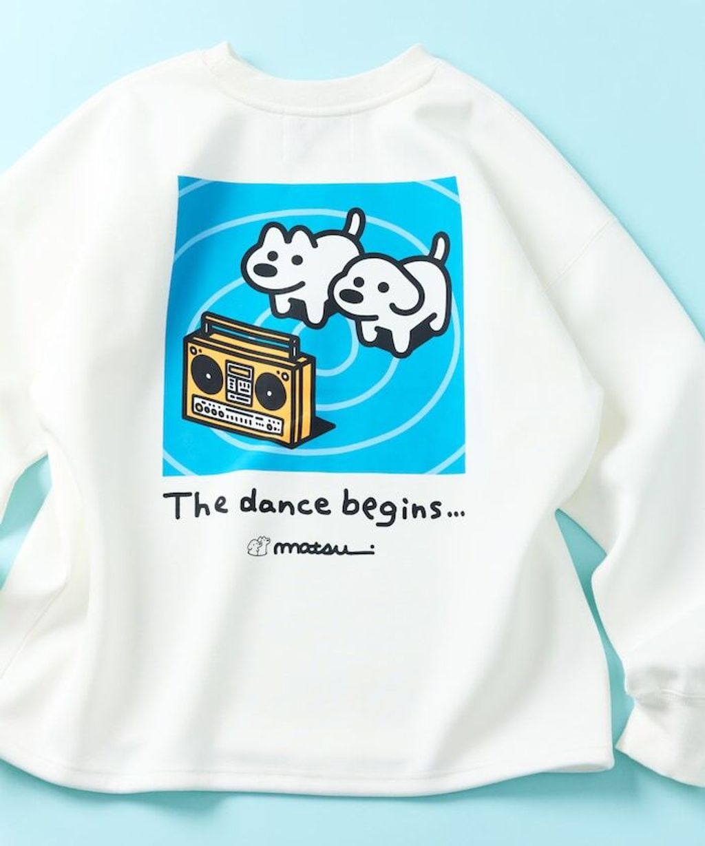 matsui×FREAKS STORE 跳舞狗狗下擺抽繩刷毛大學T_17