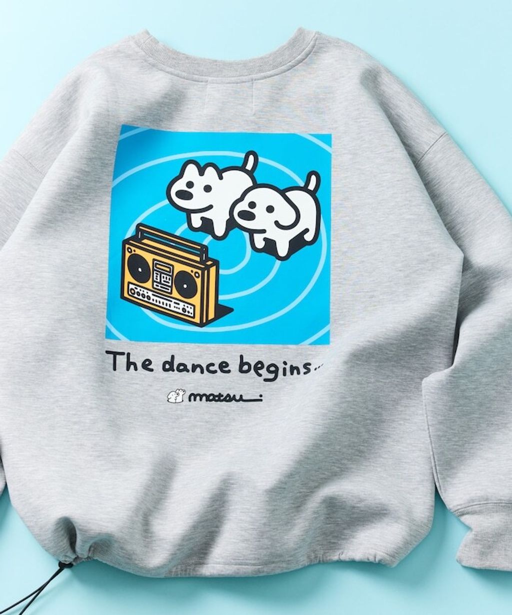 matsui×FREAKS STORE 跳舞狗狗下擺抽繩刷毛大學T_2