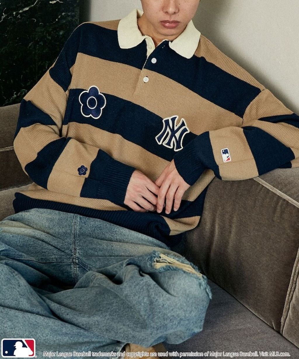 MARY QUANT × MLB × FREAKS STORE 三方聯名polo領針織衫_1