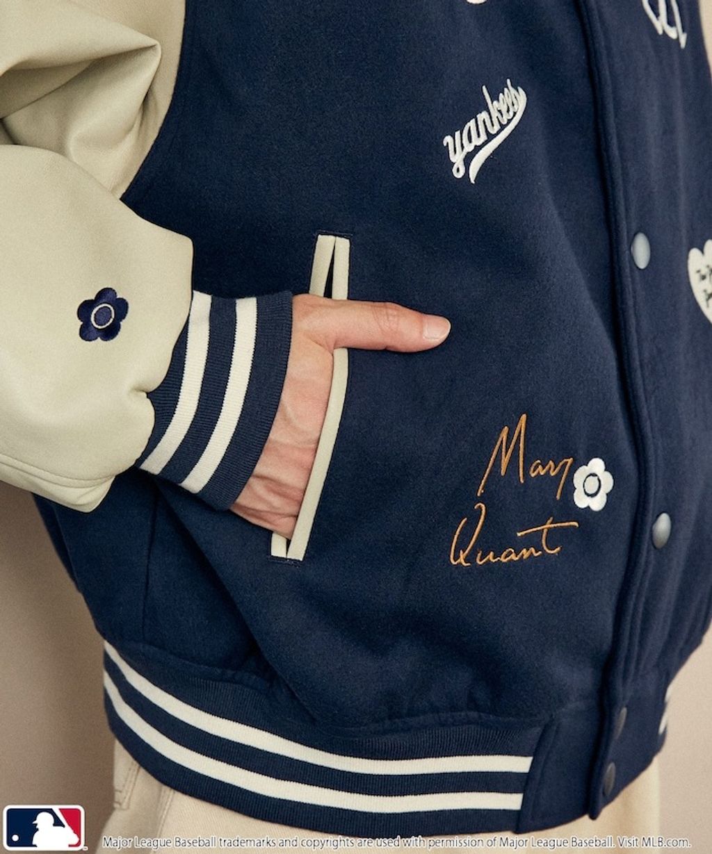 MARY QUANT × MLB × FREAKS STORE 三方聯名拼接棒球外套_44
