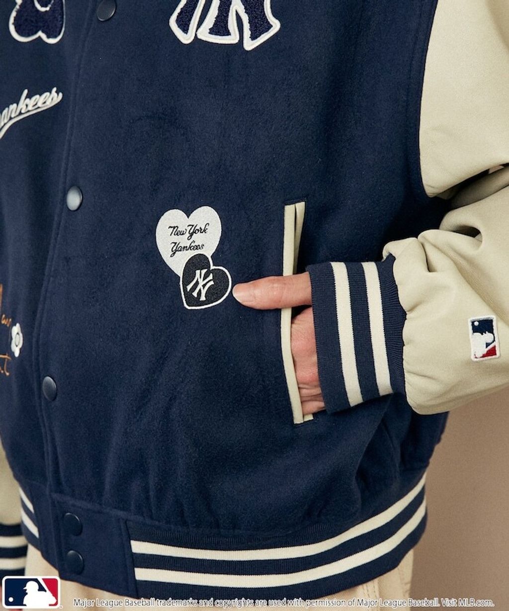 MARY QUANT × MLB × FREAKS STORE 三方聯名拼接棒球外套_42