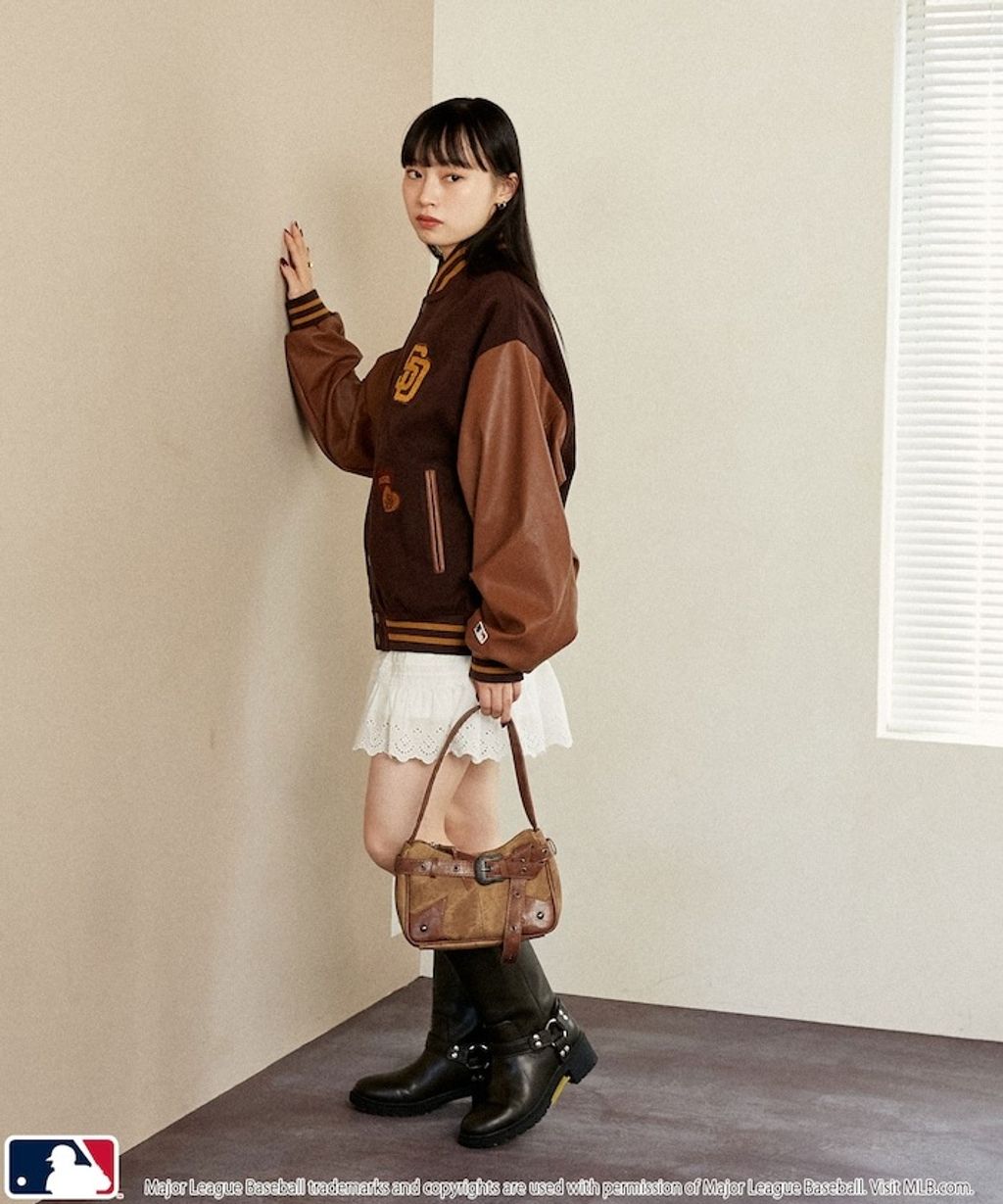 MARY QUANT × MLB × FREAKS STORE 三方聯名拼接棒球外套_21