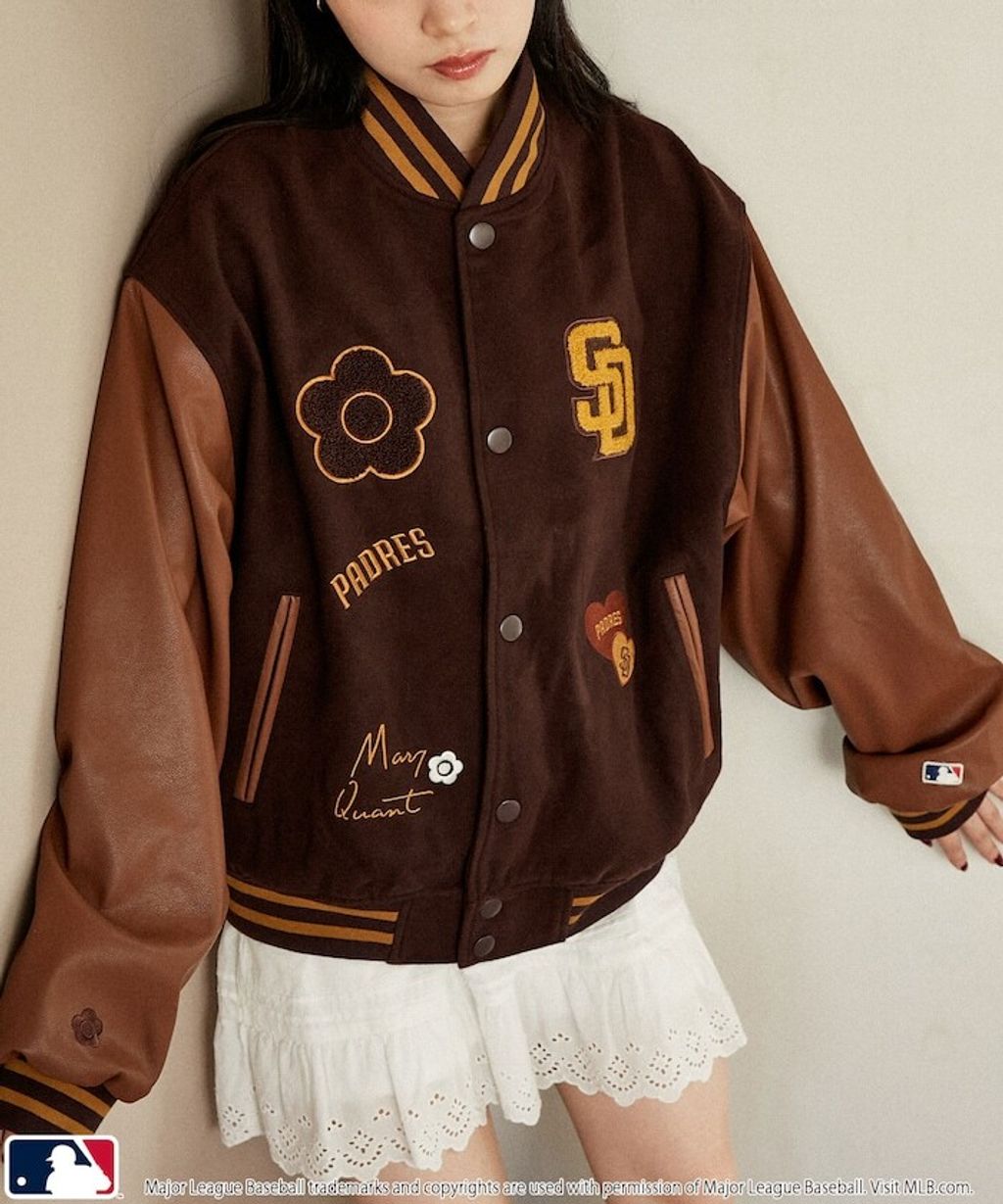 MARY QUANT × MLB × FREAKS STORE 三方聯名拼接棒球外套_24