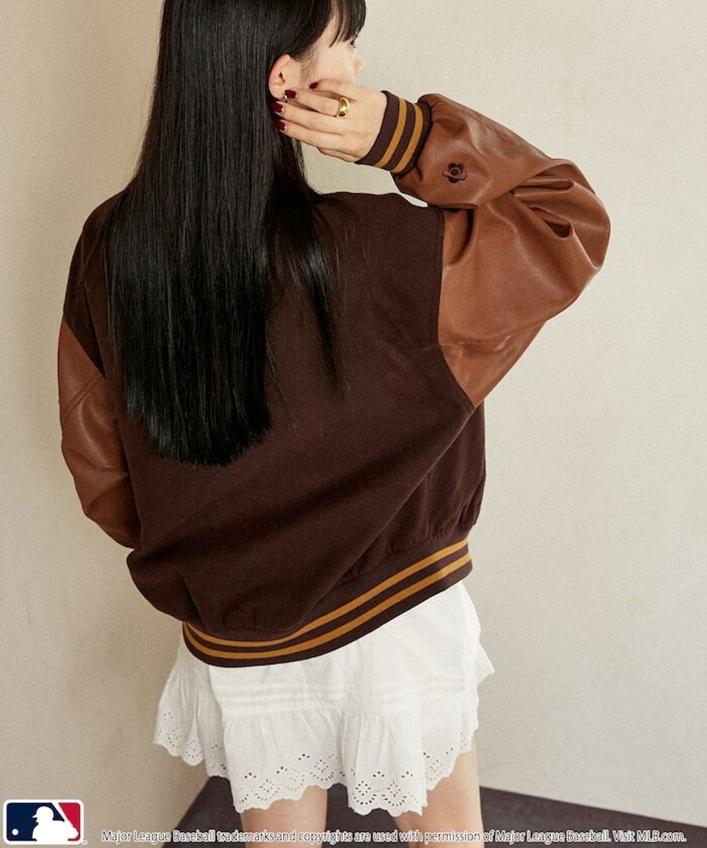 MARY QUANT × MLB × FREAKS STORE 三方聯名拼接棒球外套_16