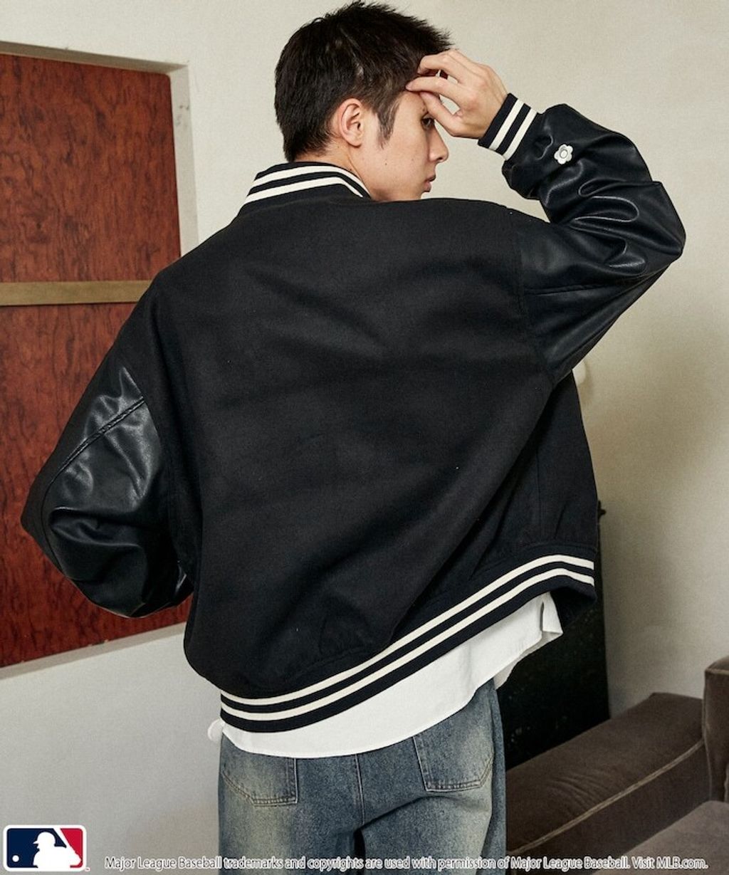 MARY QUANT × MLB × FREAKS STORE 三方聯名拼接棒球外套_13