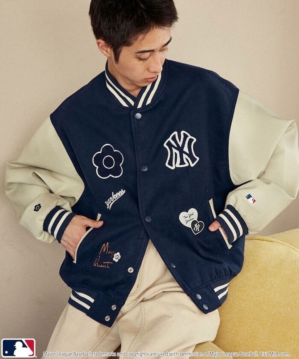 MARY QUANT × MLB × FREAKS STORE 三方聯名拼接棒球外套_28