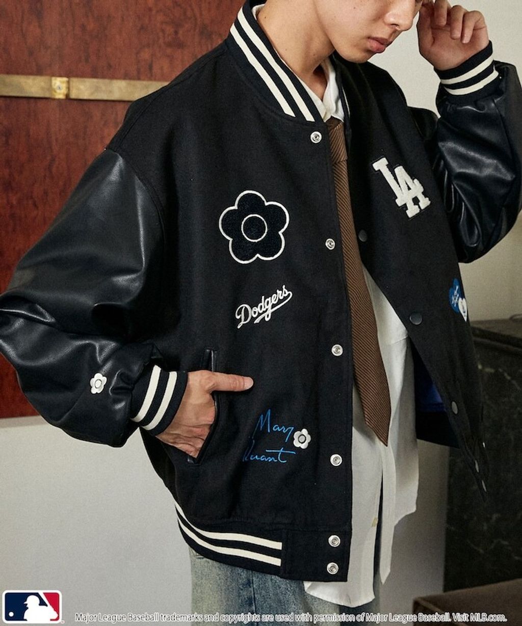 MARY QUANT × MLB × FREAKS STORE 三方聯名拼接棒球外套_12
