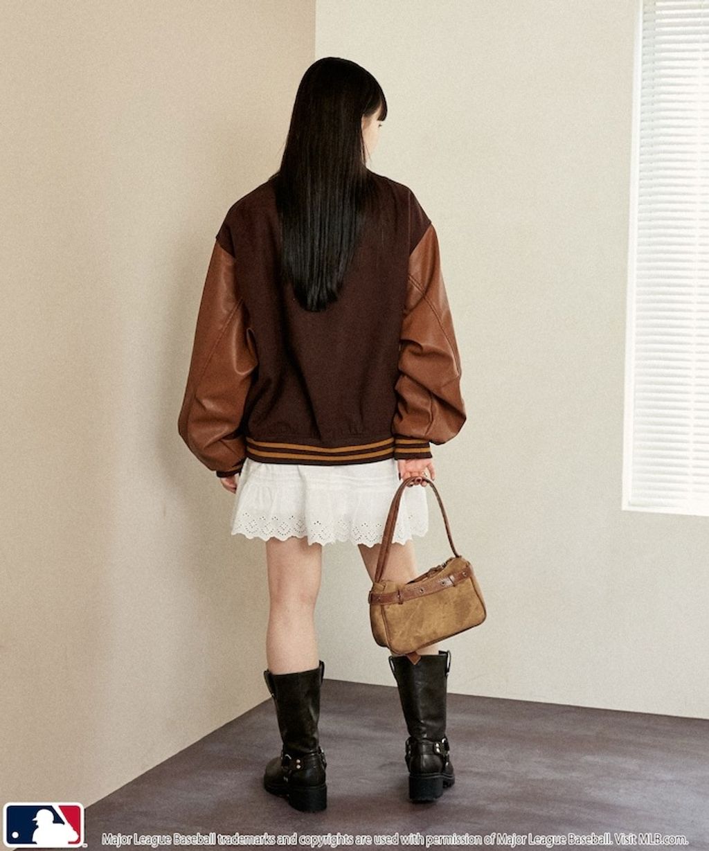 MARY QUANT × MLB × FREAKS STORE 三方聯名拼接棒球外套_22