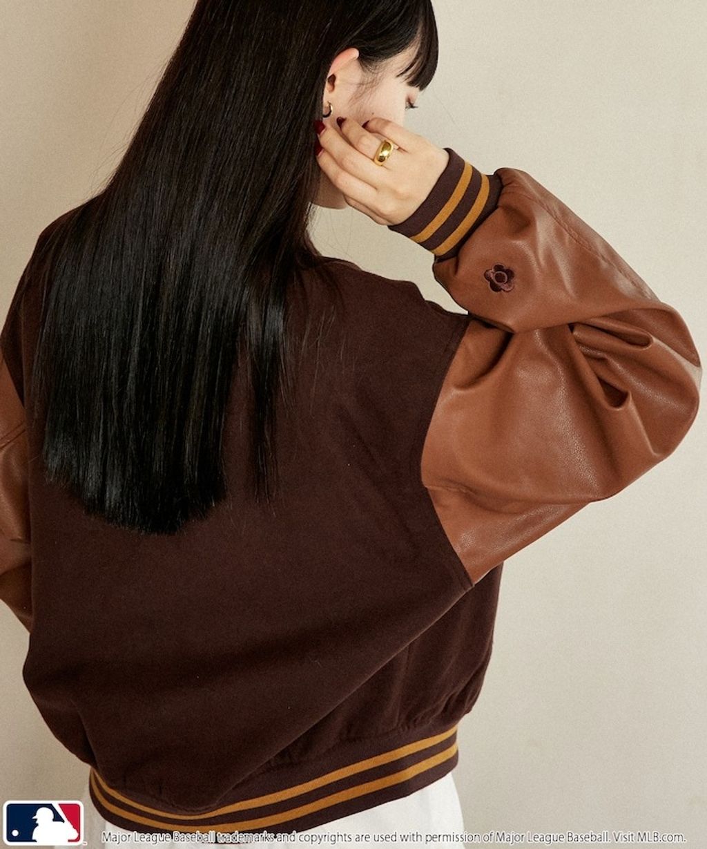 MARY QUANT × MLB × FREAKS STORE 三方聯名拼接棒球外套_25